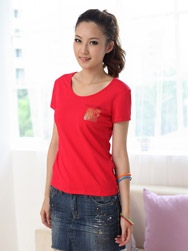 韩版简约圆领纯棉T恤